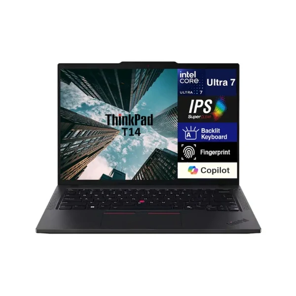Laptop Lenovo ThinkPad T14 Intel Core Ultra 7 255U 64GB RAM 2TB SSD 14" Intel Graphics Win 11 Home - Black