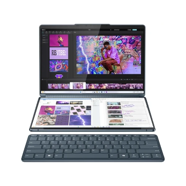 Laptop Lenovo Yoga Book 9i 2-in-1 Intel Core Ultra 7 155U 16GB RAM 1TB SSD 13.3" 2.8K Dual Screen OLED Touch-Screen Tidal Teal Intel Graphics