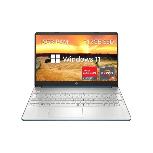 Laptop HP AMD Ryzen 5-5500U 16GB RAM 512GB SSD 15.6" AMD Radeon Win 11 Home - Blue