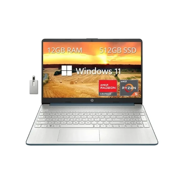 Laptop HP AMD Ryzen 5 5500U (4.5GHz) 12GB RAM 512GB SSD 15.6" AMD Radeon - Blue