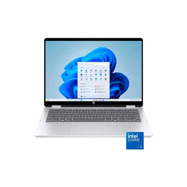 Laptop HP OmniBook 5 Flip 2 en 1 Touchscreen Intel Core 5 Series 1 8GB RAM 512GB SSD 14" Intel Graphics Glacier Silver