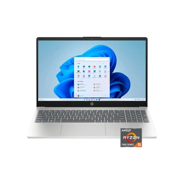Laptop HP 15.6" Touchscreen AMD Ryzen 5 Series 7000 16GB RAM 256GB SSD AMD Radeon Natural Silver