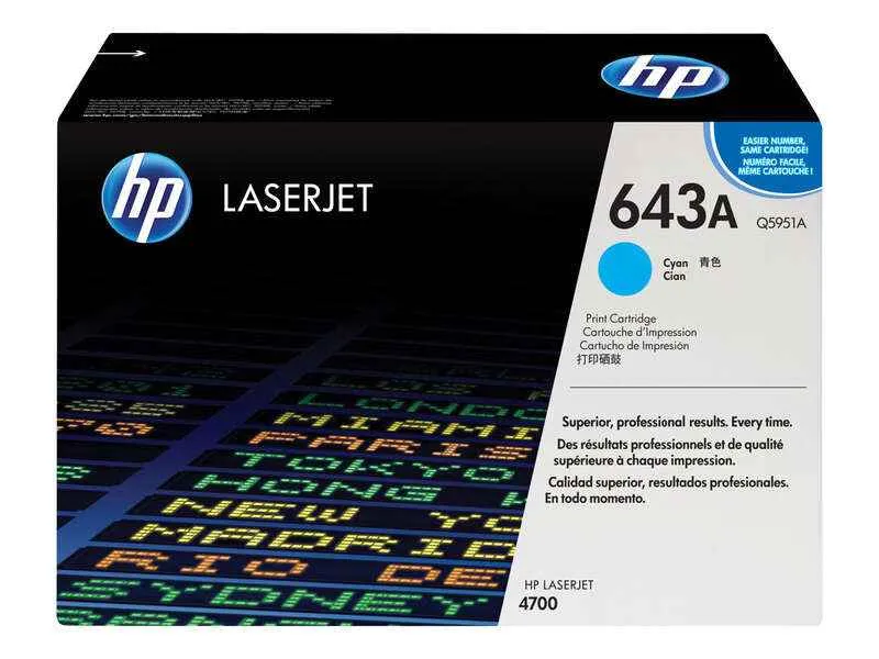 HP Q5951A Cyan Tóner Original - 643A