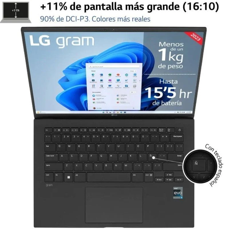 LG Gram 14Z90R-G.AP75B - 14" - Intel Core i7-1360P - 16GB - 512GB SSD - W11