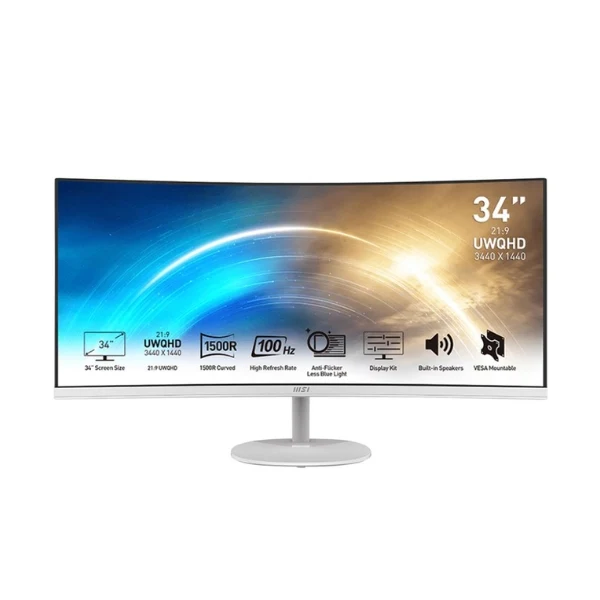 Monitor MSI PRO MP341CQW - 34" UWQHD - (3440 x 1440) VA - 100 Hz