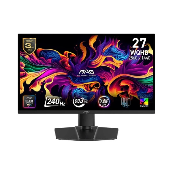 Monitor MSI MAG 273QP QD-OLED X24 - 26,5" 2K WQHD - (2560 x 1440) QD-OLED - 240 Hz