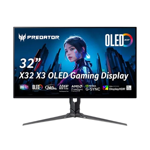 Monitor Acer Predator X32 X3bmiiphuzx - 31,5" 4K UHD - (3840 x 2160) OLED - 240Hz