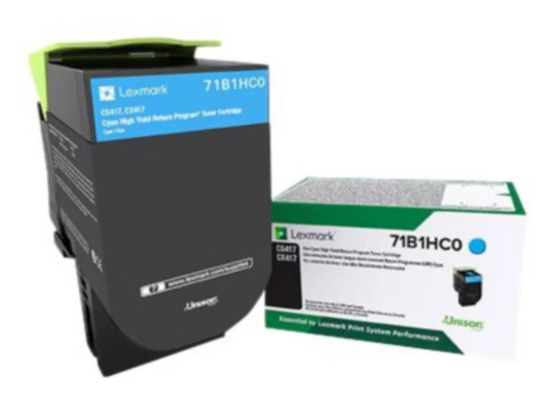 Tóner Lexmark CS417 Cian Alto Rendimiento
