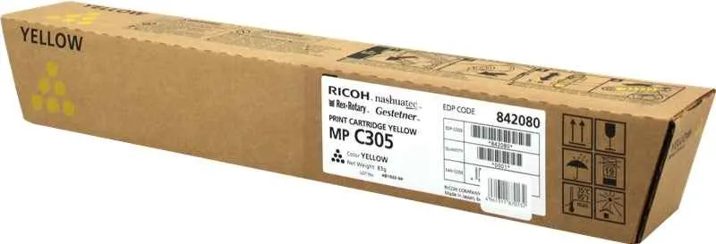 Ricoh Aficio MP-C305/MP-C305SPF Amarillo Tóner Original - 842080/841597/MPC305E