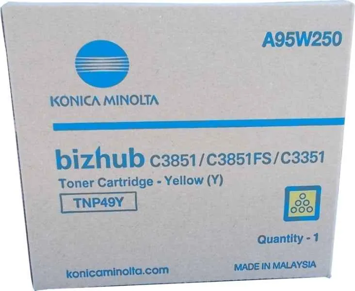 Konica Minolta TNP49 Amarillo Tóner Original - TNP49Y/A95W250
