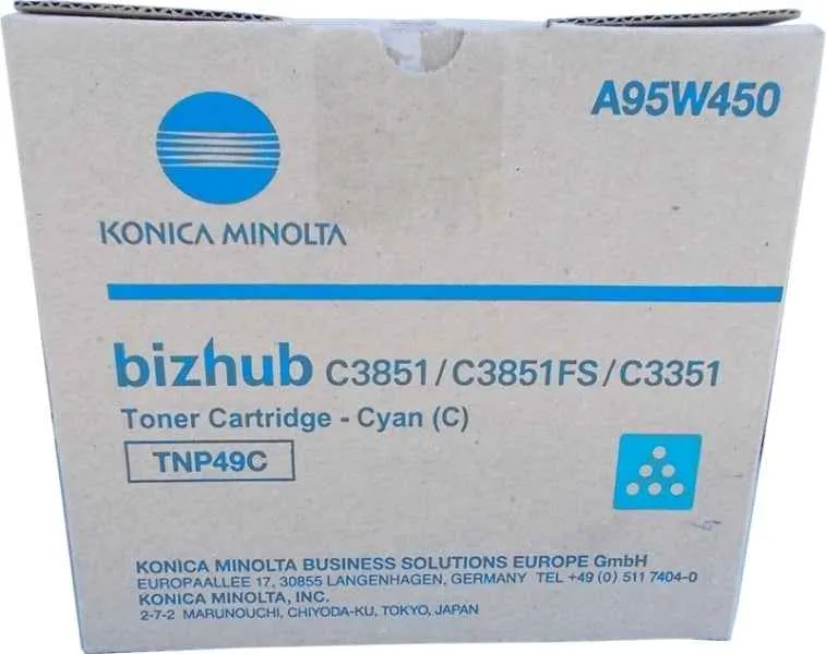 Konica Minolta TNP49 Cyan Tóner Original - TNP49C/A95W450