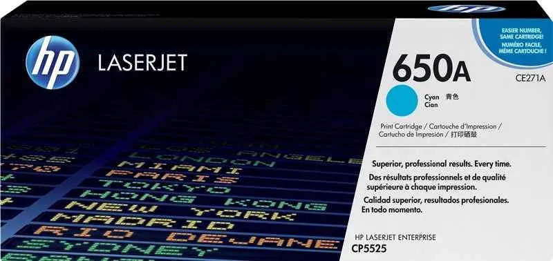 HP CE271A Cyan Tóner Original - 650A