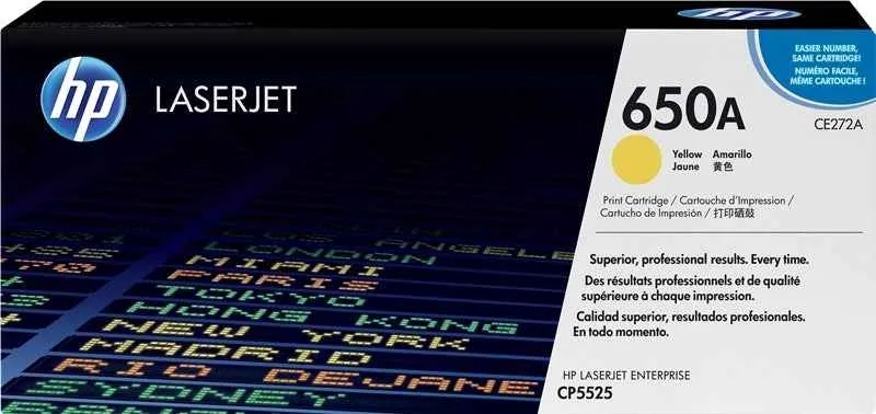 HP CE272A Amarillo Tóner Original - 650A