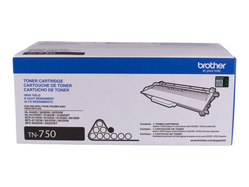 Tóner Brother 750 Negro Alto Rendimiento