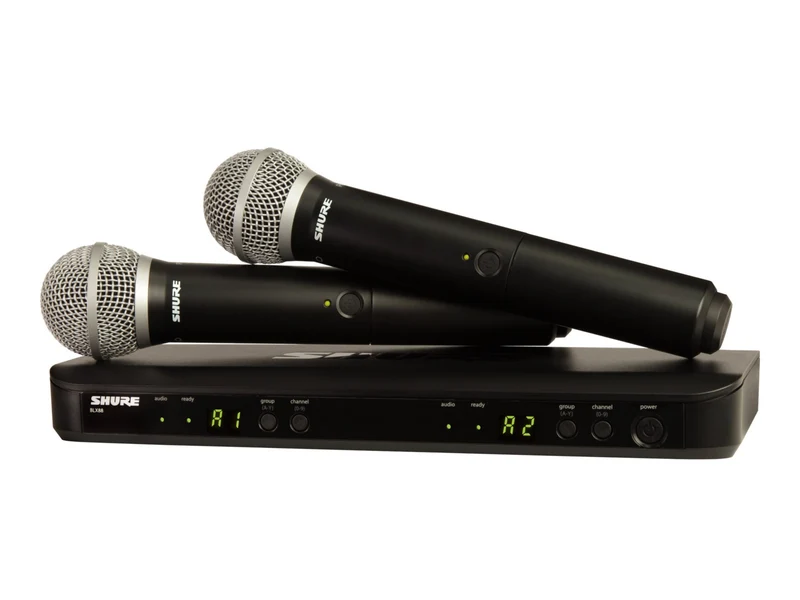 Micrófono para Videoconferencia Shure BLX288/PG58 Dual Channel Handheld Wireless System
