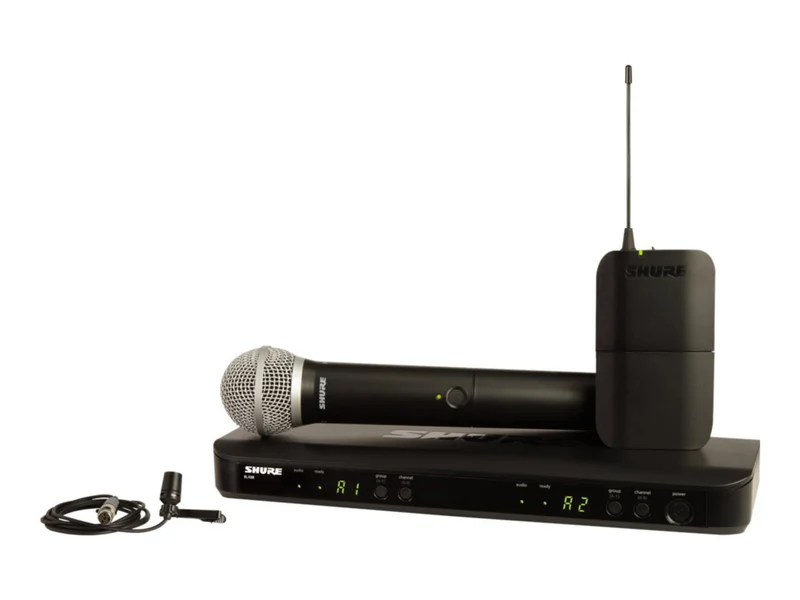 Micrófono para Videoconferencia Shure BLX1288/CVL Dual Channel Combo Wireless System